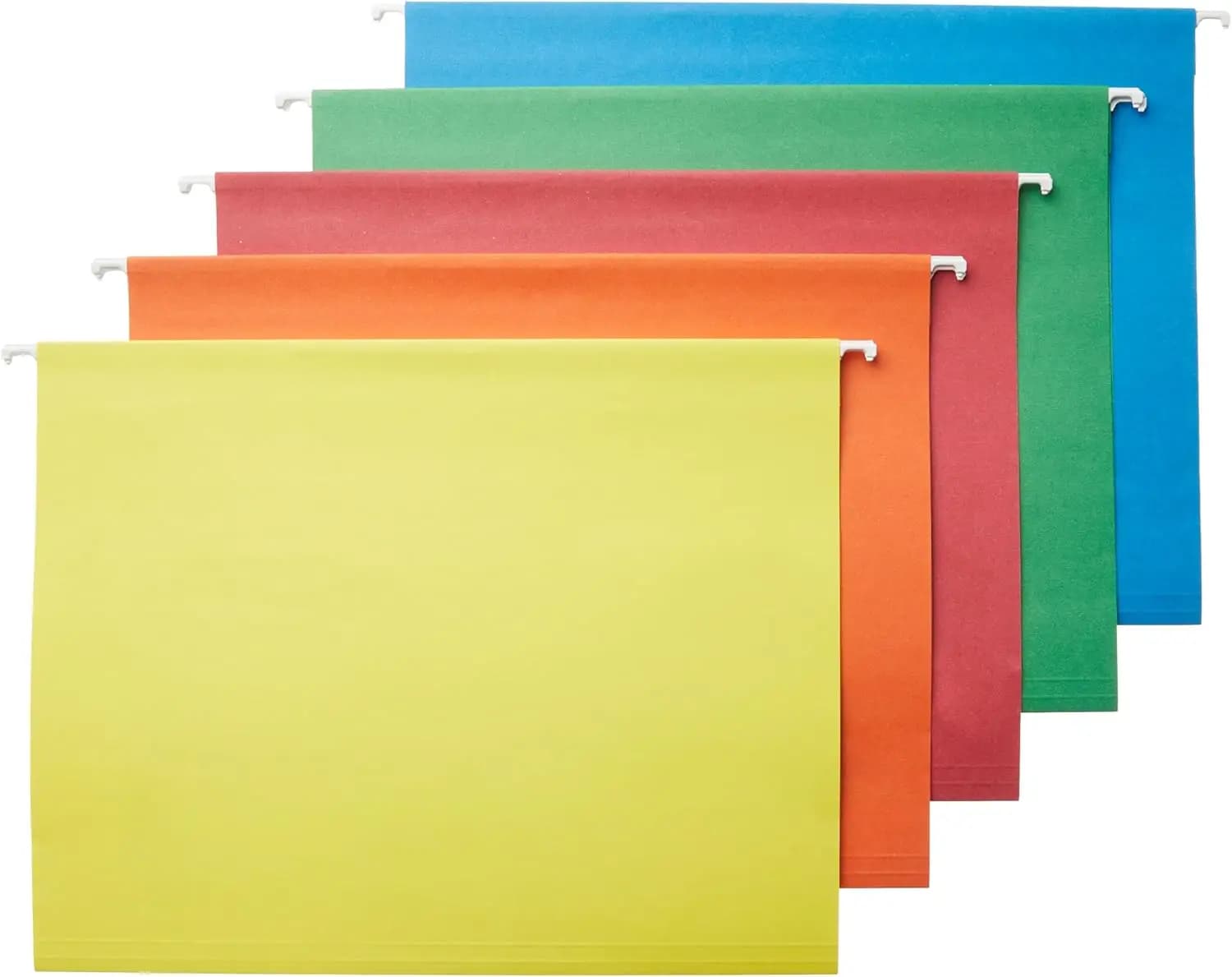 Confezione da 25 cartelle portadocumenti sospese, colori assortiti, per un'organizzazione efficiente dei documenti, adatta ai classificatori standard, per uso domestico e in ufficio