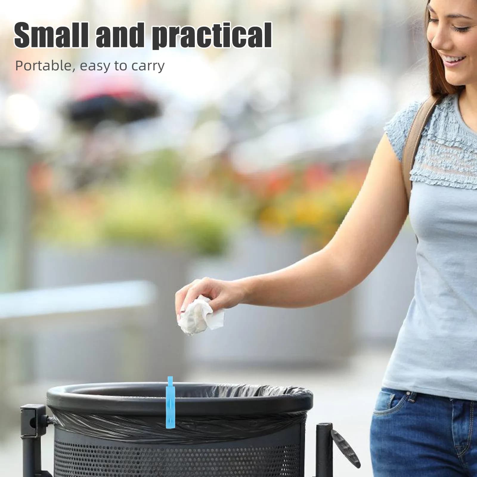 10Pcs Garbage Bin Clips Trash Can Bag Holder Clamp Waste Basket Fixer Plastic Organizer Anti Slip Kitchen Bathroom Rubbish