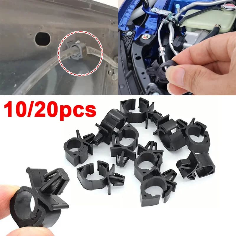 10/20 pezzi di fissaggio per cablaggio auto, clip di fissaggio fissa per percorso, staffa per tubo flessibile per fascetta per tubo corrugato