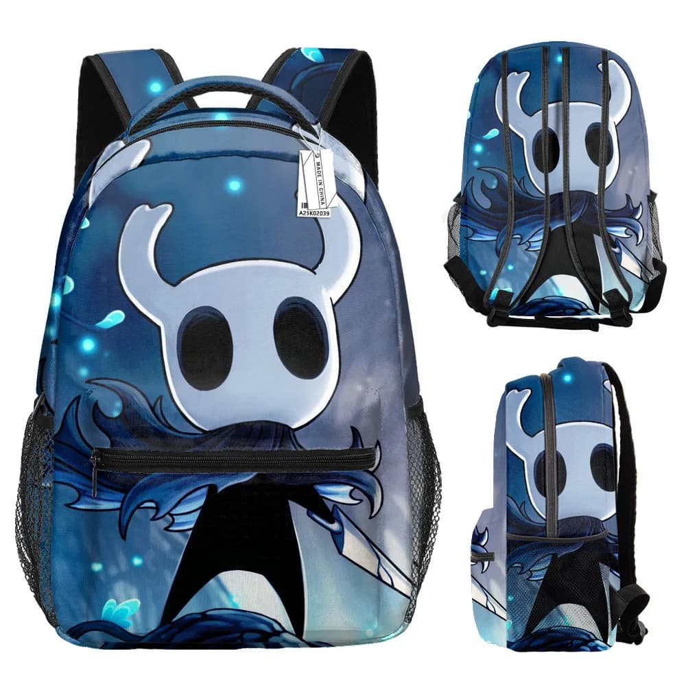 Hip Hop Kpop Youthful School Bags Unisex Hollow Knight Travel Bags 3D Print Oxford Waterproof Notebook Shoulder Backpacks