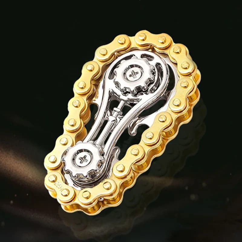 Pignoni Volano Punta delle dita Giroscopio Fidget Spinner Antistress Ansia Catene per bici in metallo Spinner Fidget Giocattoli per alleviare lo stress per adulti