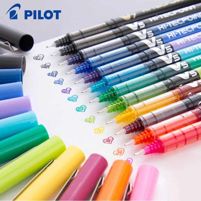 1PCS Pilot V5 Penna a rullo liquido Hi Tecpoint Penna gel a base d'acqua BX-V5 Accessori per ufficio 0.5mm Materiale scolastico Kawaii Cancelleria