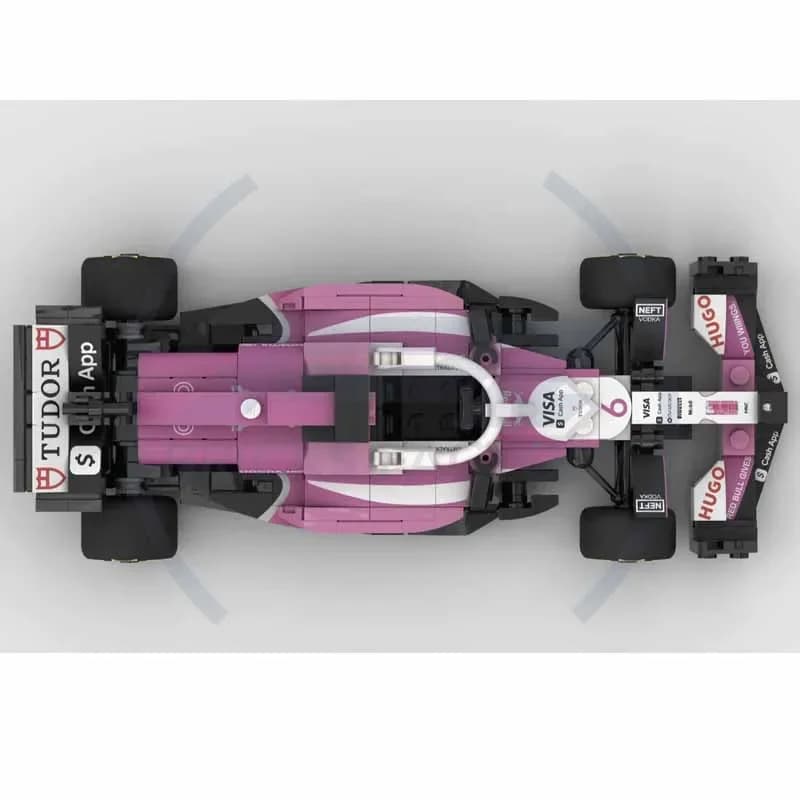 MOC-220988 F1 Racing Building Blocks 8 Auto a quadretti VCARB 02 Mini Modello di cucitura 301PCS Regalo di compleanno per bambini Regalo giocattolo di Natale