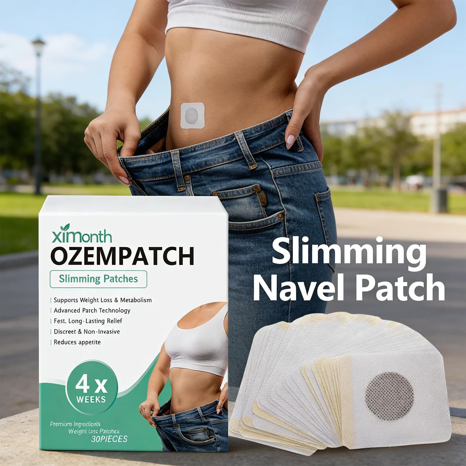 Belly Fat Burning Slimming Patches Dispel Dampness Detox Accelerate Fat Metabolism Anti Cellulite Navel Weight Loss Stickers