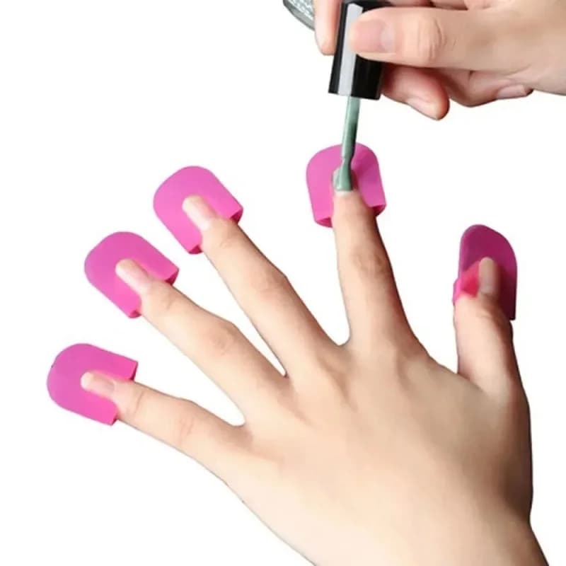 26 pz/set 10 Formati G Forma Curva Vernice Scudo Protezione Per Unghie Copertura Dito A Prova di Fuoriuscita Francese Adesivi Manicure Unghie Artistiche Strumenti