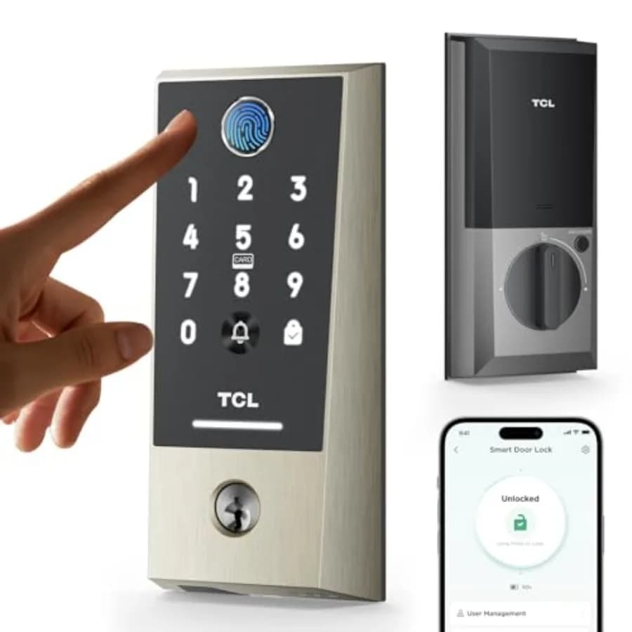 Serratura Intelligente Wi-Fi D2 Plus con Impronta Digitale e Accesso Senza Chiave, Serratura Elettronica di Sicurezza per Porta d'Ingresso con Campanello Integrato