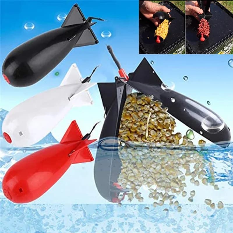 Carp Fishing Rocket Feeder Spod Bomb Float Lure Bait Holder Spomb Pellet Rockets power supplies position gear accessories