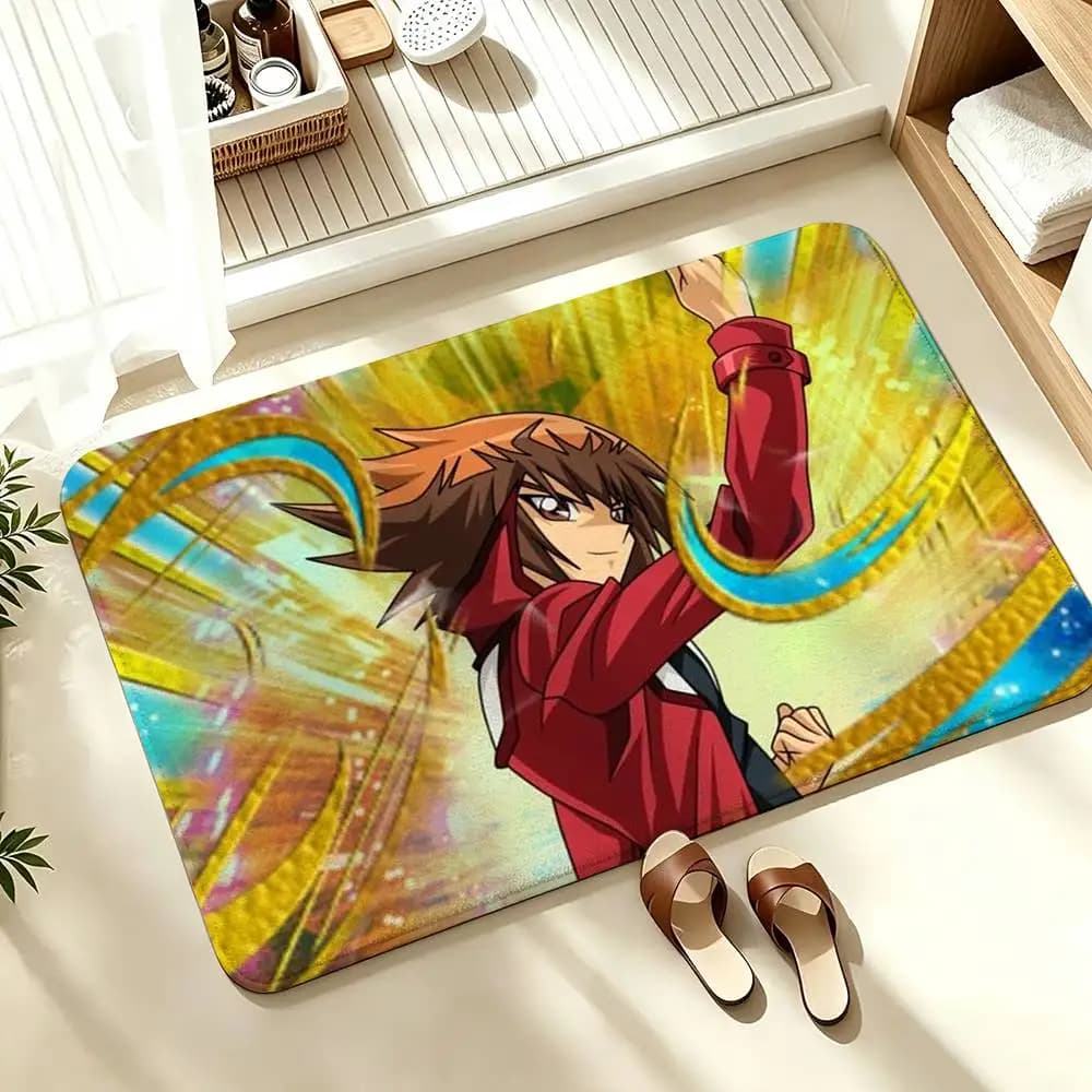 COOL Y-YU GI OH GX Hero J-Jaden Y-Yuki Soft Absorbent Decorative Floor Mat for Bathroom Entryway Living Room
