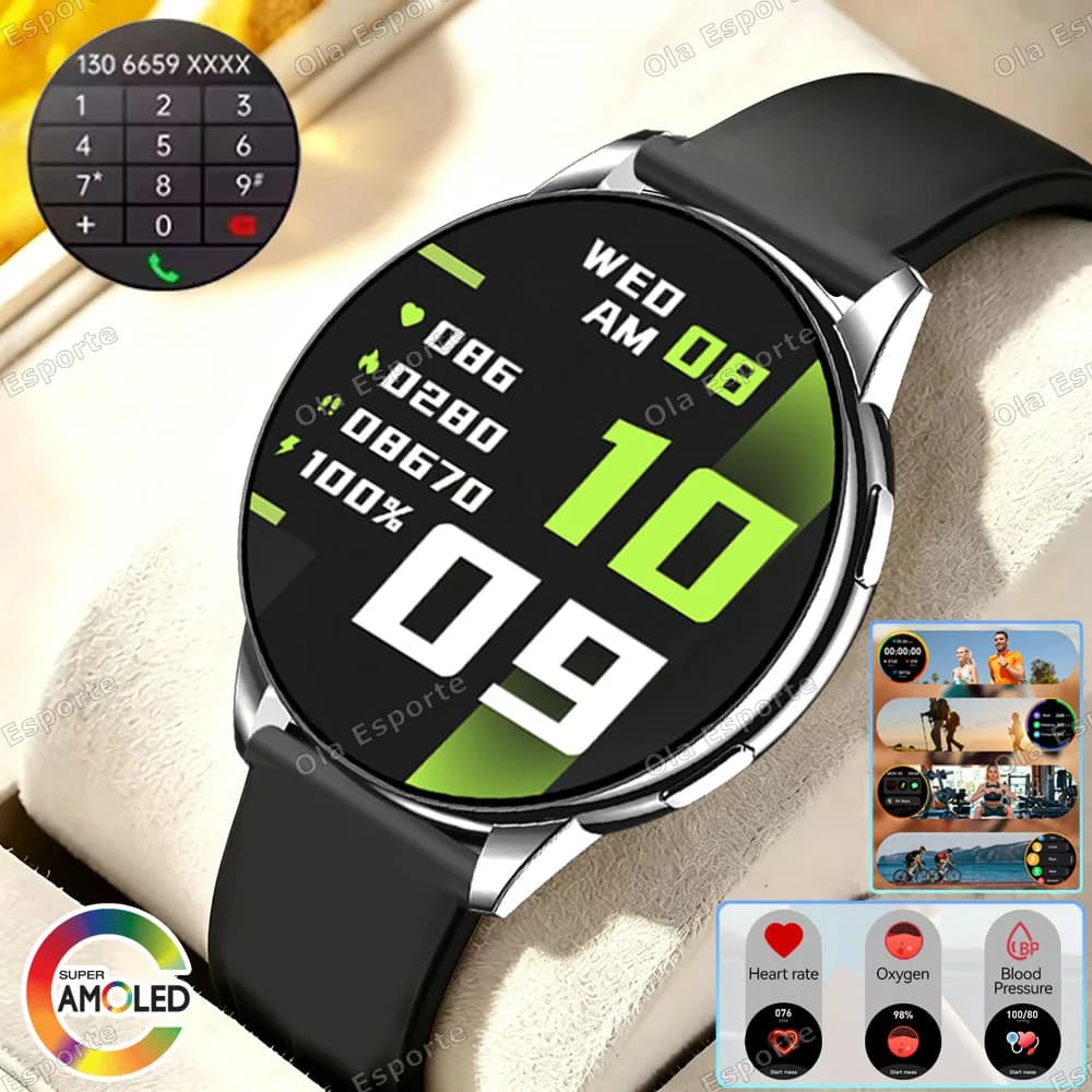 Smartwatch da Donna 2026 con Schermo da 1,52 Pollici, Chiamate Bluetooth, Monitoraggio Frequenza Cardiaca e Salute, Sveglia, Smartwatch Sportivo da Uomo per Android e iOS