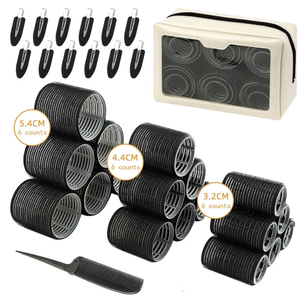 Air Bangs Curling Tube Borsa cosmetica grande Bigodino Set Frangia Curling Capelli Diva