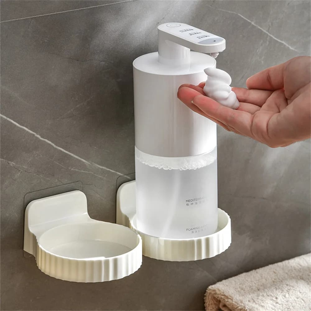 1pcs Non Perforated Hand Sanitizer Storage Rack, Wall Mounted Bottle Holder, Bathroom Aromatherapy Toothbrush Cup Hanger