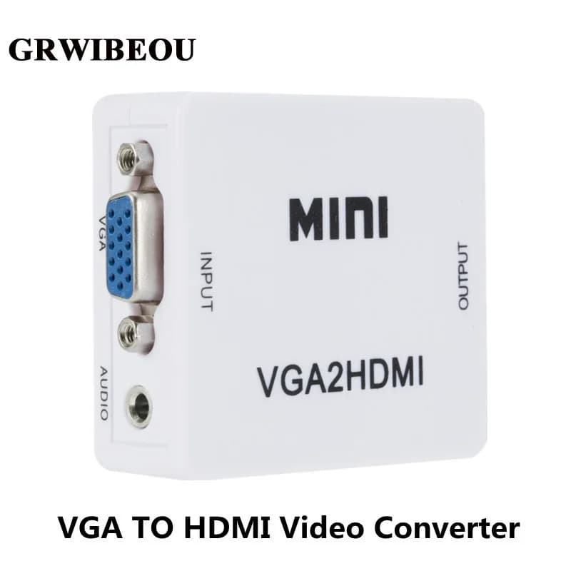 VGA 1080P VGA2HDMI Mini VGA to HDMI compatible video adapter connector for HDTV VGA2HD