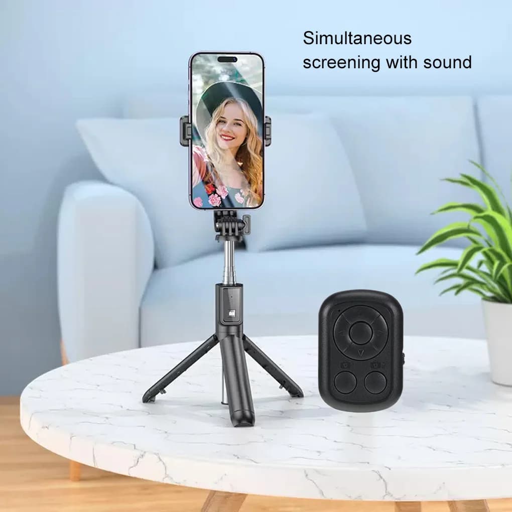 Proiettore con schermo magnetico wireless Monitor diviso con suono Dispositivo per schermo selfie per telefono cellulare per selfie posteriore Vlog Riprese dal vivo