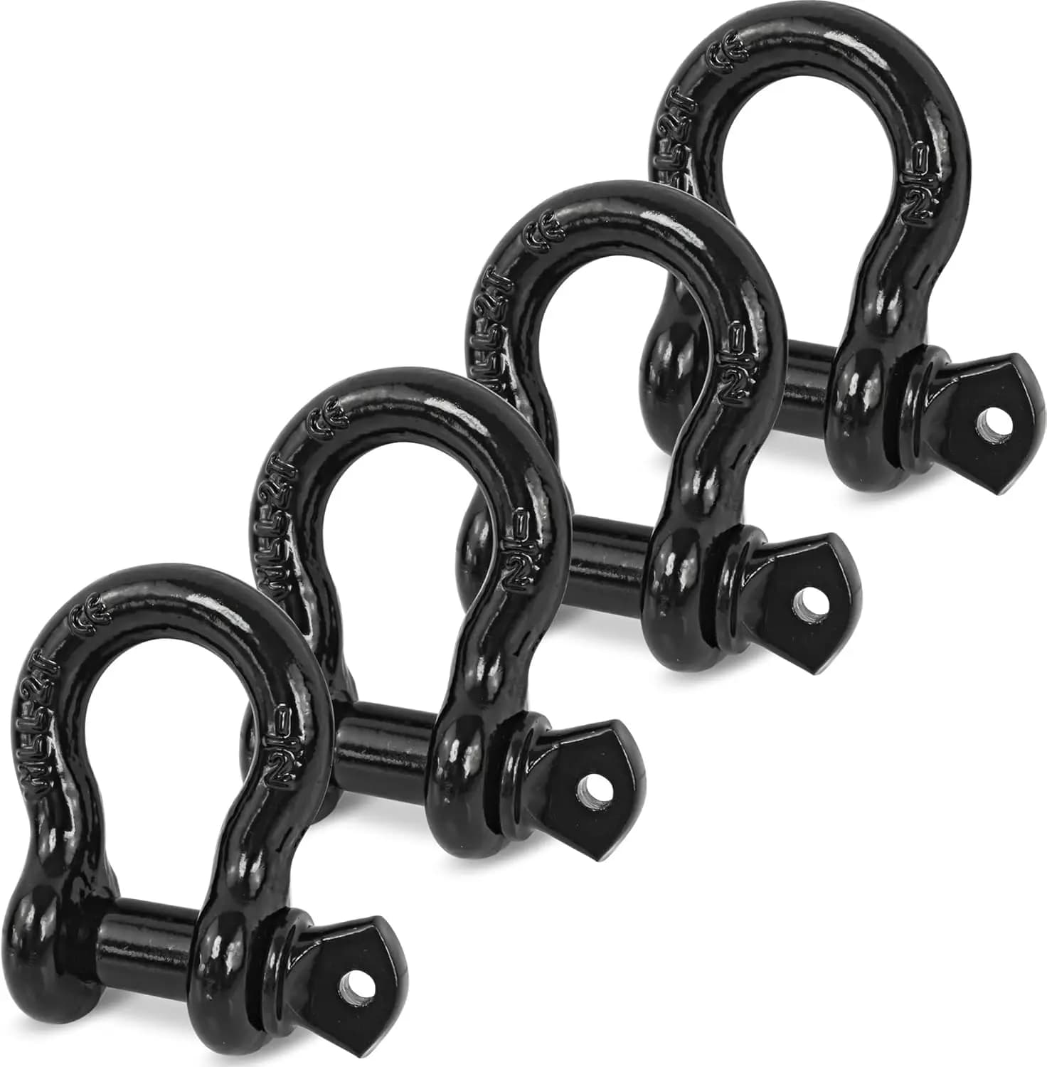 1/2" D Ring Shackle with 9/16" Screw Pin, 26400 lbs Break Strength, Heavy Duty Recovery Winch Shackle for Jeep Truck SUV ATV UTV