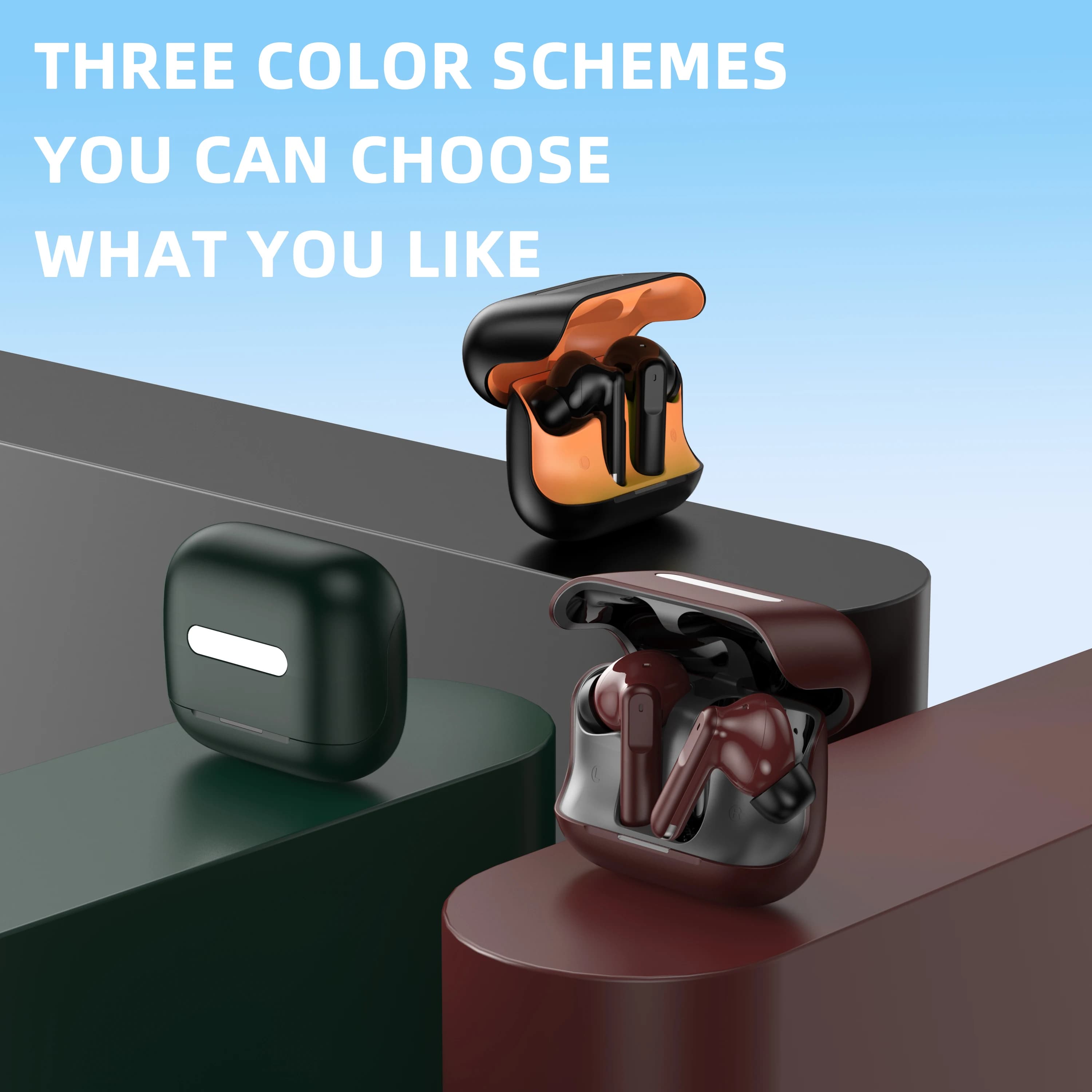 Cuffie Bluetooth wireless di vendita calda Auricolari wireless con cancellazione attiva del rumore Anc Cuffie sportive da lavoro avanzate
