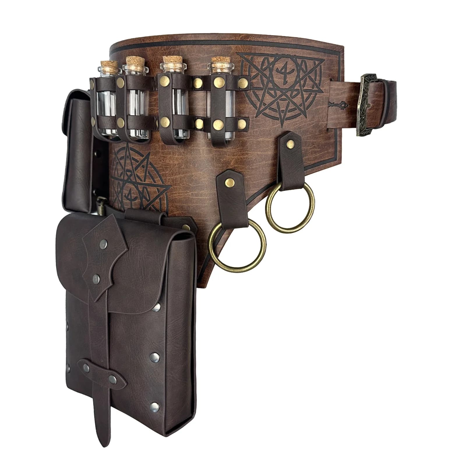 Set di 4 Borse da Cintura Medievali per Alchimisti, Stile Vichingo, Pirata, Cavaliere, Soldato, Accessori per Cosplay LARP