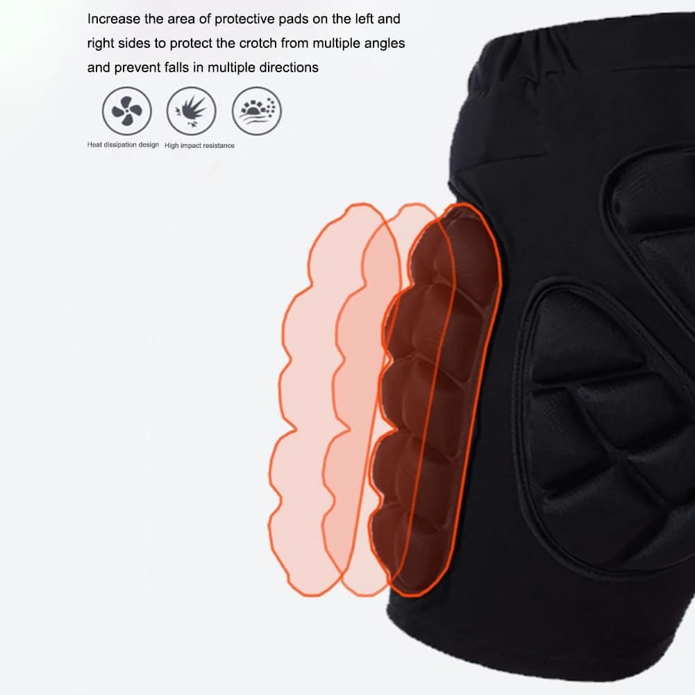 Pantaloncini Protettivi 3D per Pattinaggio, Traspiranti, Invernali, per Snowboard, con Imbottitura EVA, per Sci, Pattinaggio su Ghiaccio e Snowboard