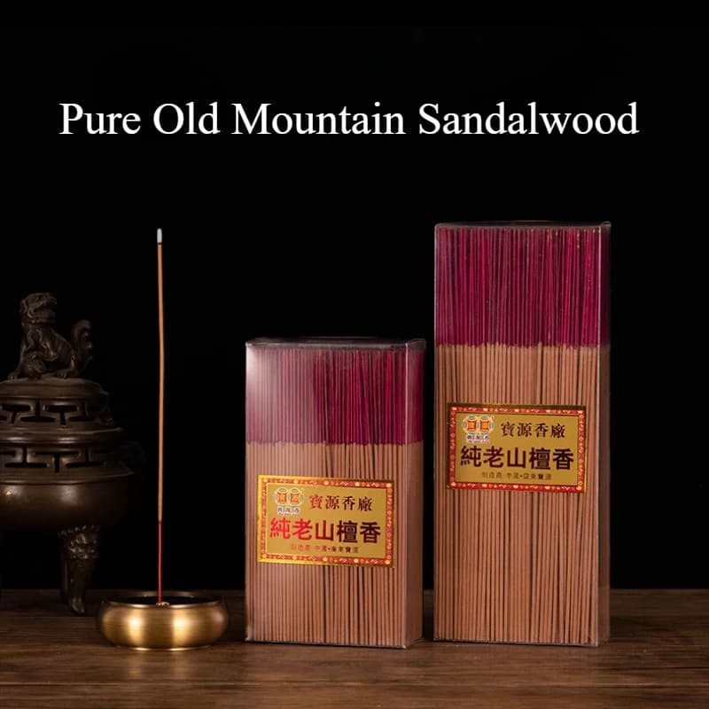 Bastoncini di incenso in legno di sandalo antico per la devozione a Guanyin, Dio della Ricchezza, per il culto di Buddha, per la casa, lo studio e il tempio, favorisce il sonno