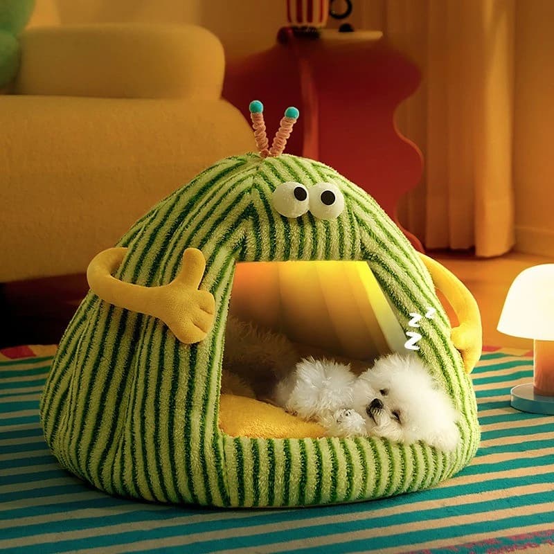 Simpatico zucca Pet Cat Dog Nest Gattini invernali Letti caldi Tappetini morbidi per tutte le stagioni per cuccioli Comodo e sicuro Tenda per animali domestici Cuccia