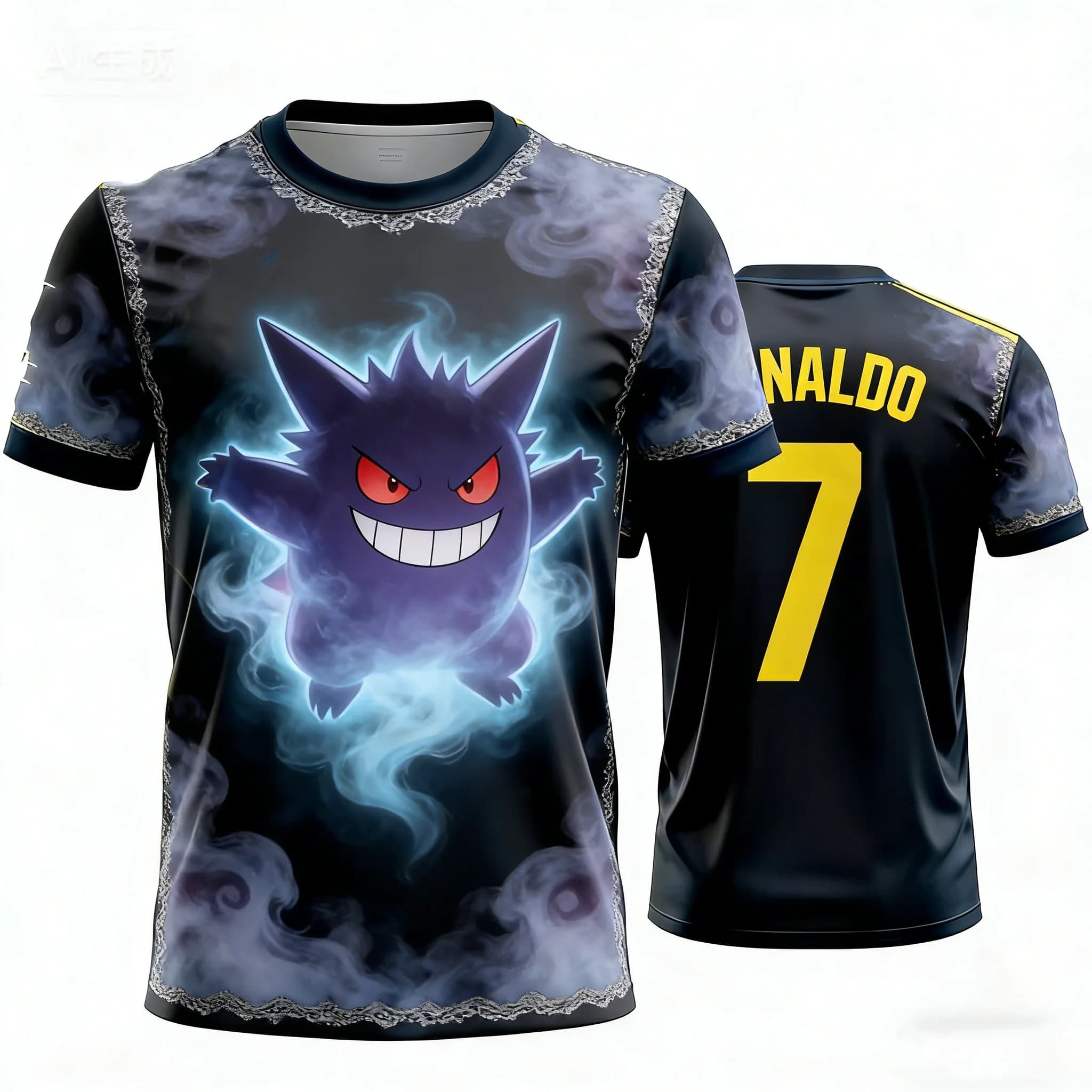 Nuova Maglia da Calcio Pikachu Edizione Speciale 2026 Ronaldo N.7, T-shirt da Calcio per Uomo/Donna, Maglietta Pikachu per Bambini
