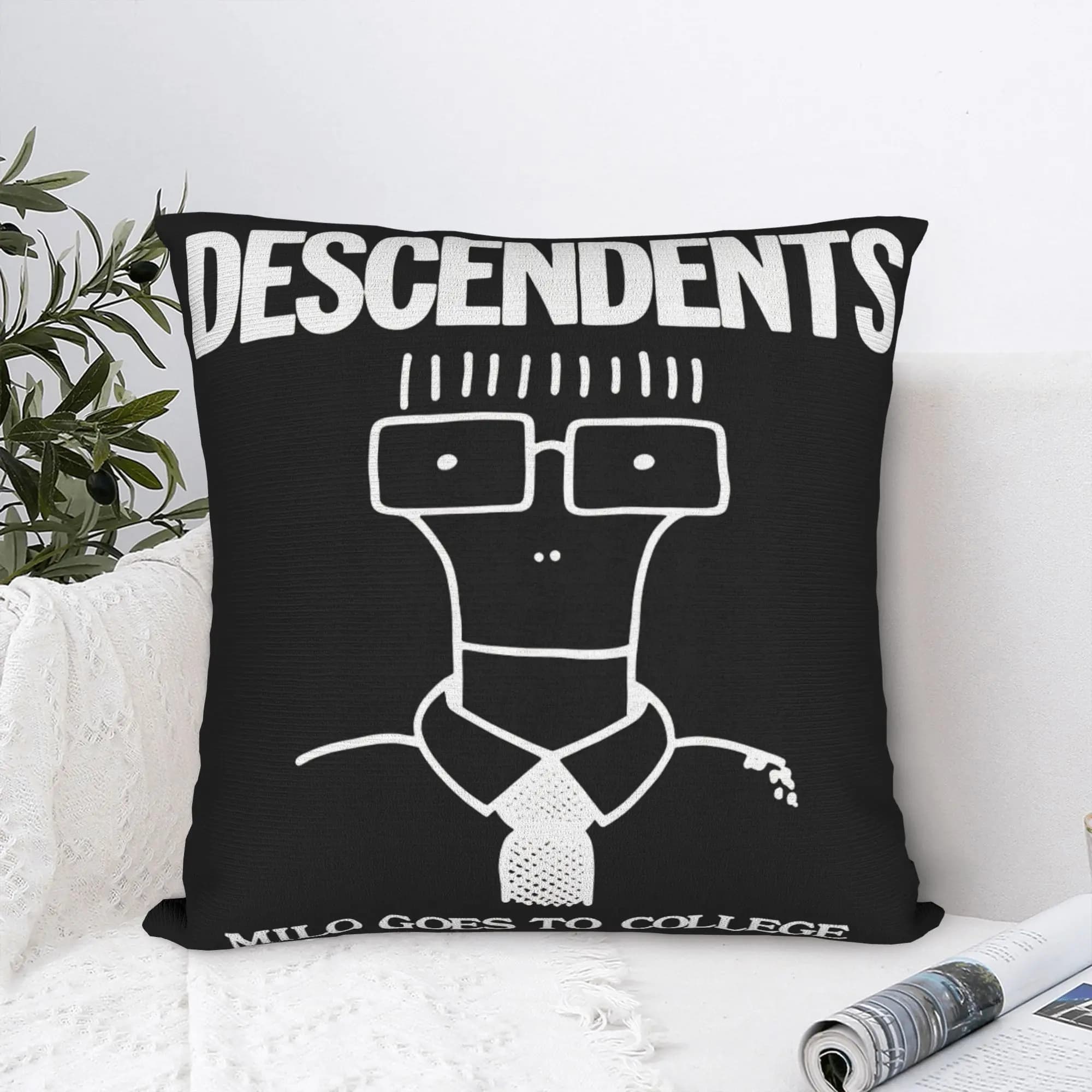 Federa per cuscino Descendents Milo Goes to College, federa decorativa, federe morbide per divano, soggiorno, camera da letto