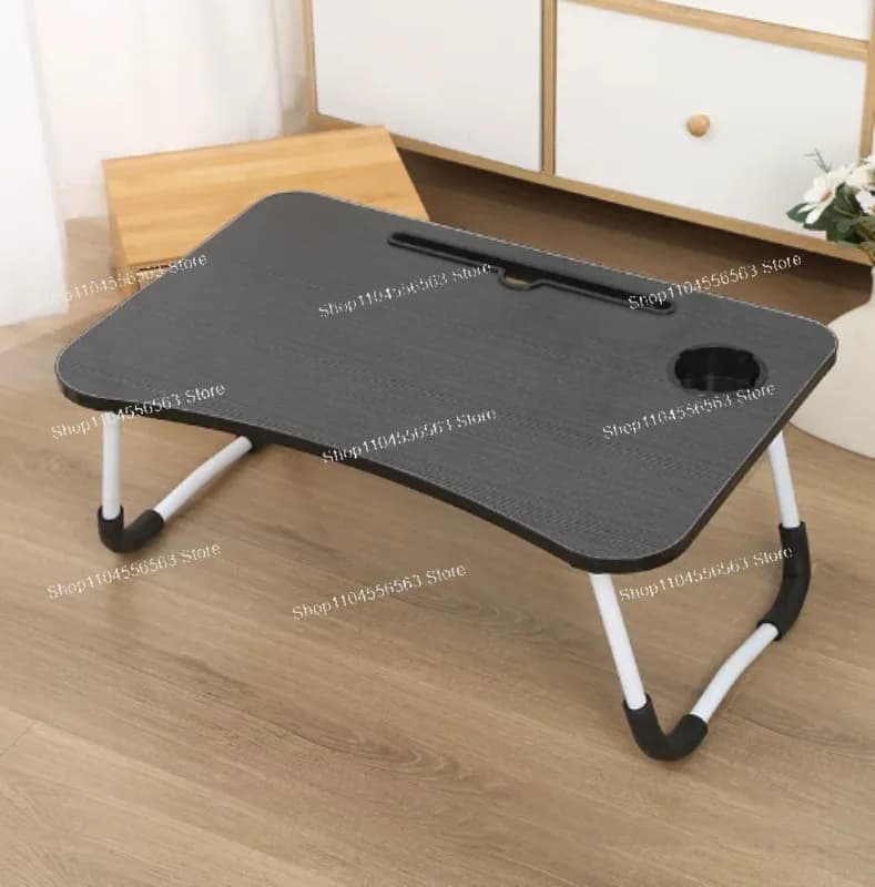 Foldable Laptop Bed Table with Cup Holder, Drawer & Tablet Stand, Lap Tray with Foldable Legs for Sofa/Floor