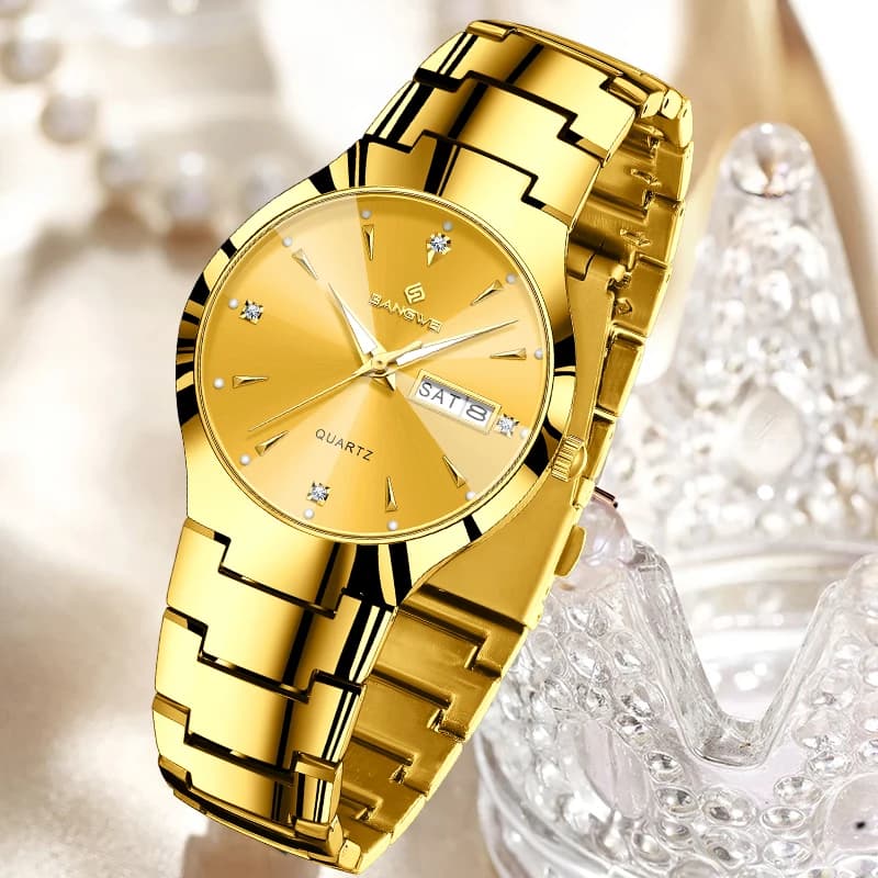 LIGE BANGWEI Orologi al quarzo alla moda eleganti per donna Orologi da polso da donna originali di lusso in acciaio inossidabile impermeabile con data della settimana