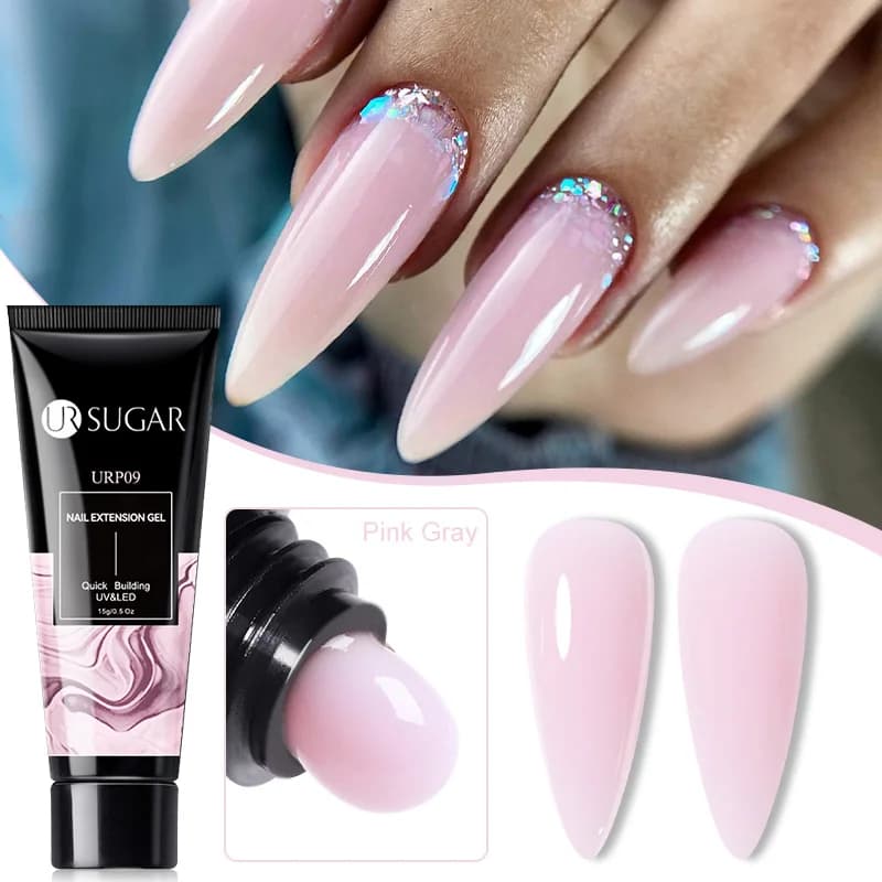 UR SUGAR 15ml Gel di estensione rapida nudo chiaro 12 colori Soak Off UV LED Gel da costruzione bianco trasparente Gel da costruzione per unghie manicure