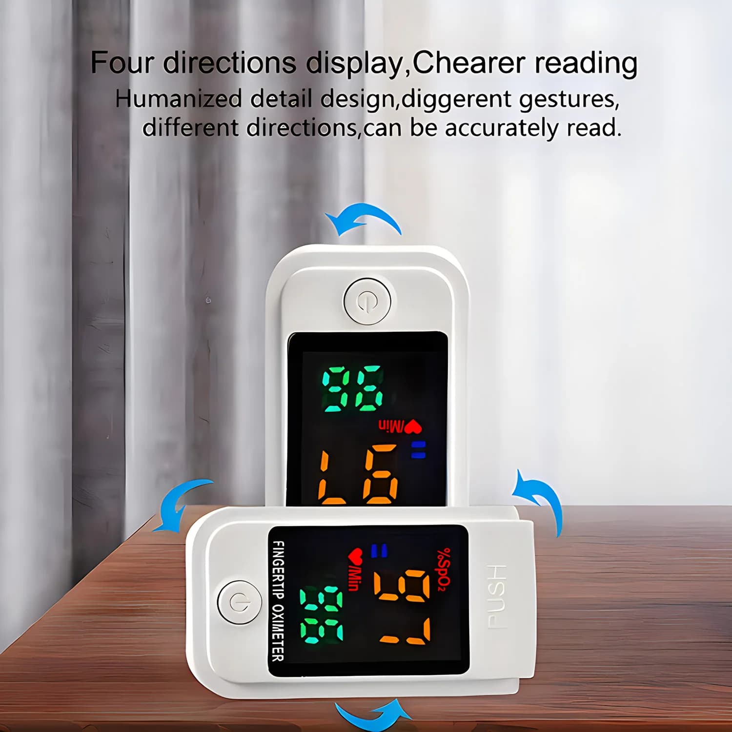 LED finger pulse oximeter Oxygen saturation in blood Heart rate monitor Medical Oximeters with digital display Pulsossimeter