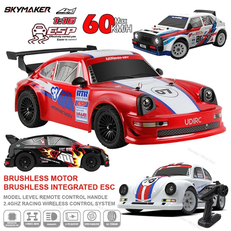 RC Auto Da Corsa 1/16 UD1604 UD1603 Ud1607 UD1608 RC Auto Ad Alta Velocità 2.4G Brushless 4WD Drift Telecomando Drift Car giocattoli Per I Ragazzi
