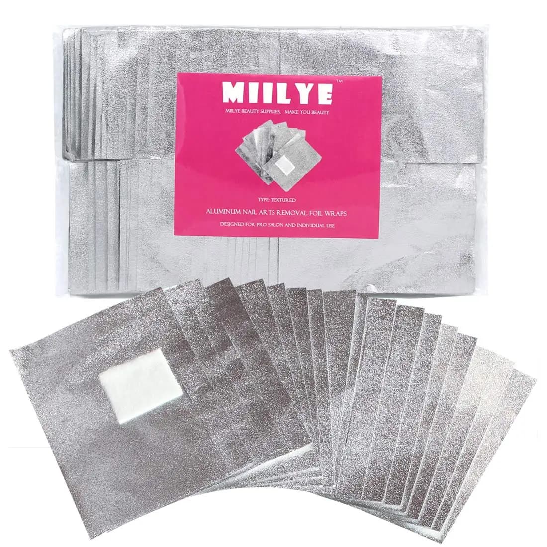 Salviette per la rimozione dello smalto gel con tamponi pre-attaccati senza pelucchi, 100 pezzi per rimozione di acrilico/polvere di immersione/UV/gel