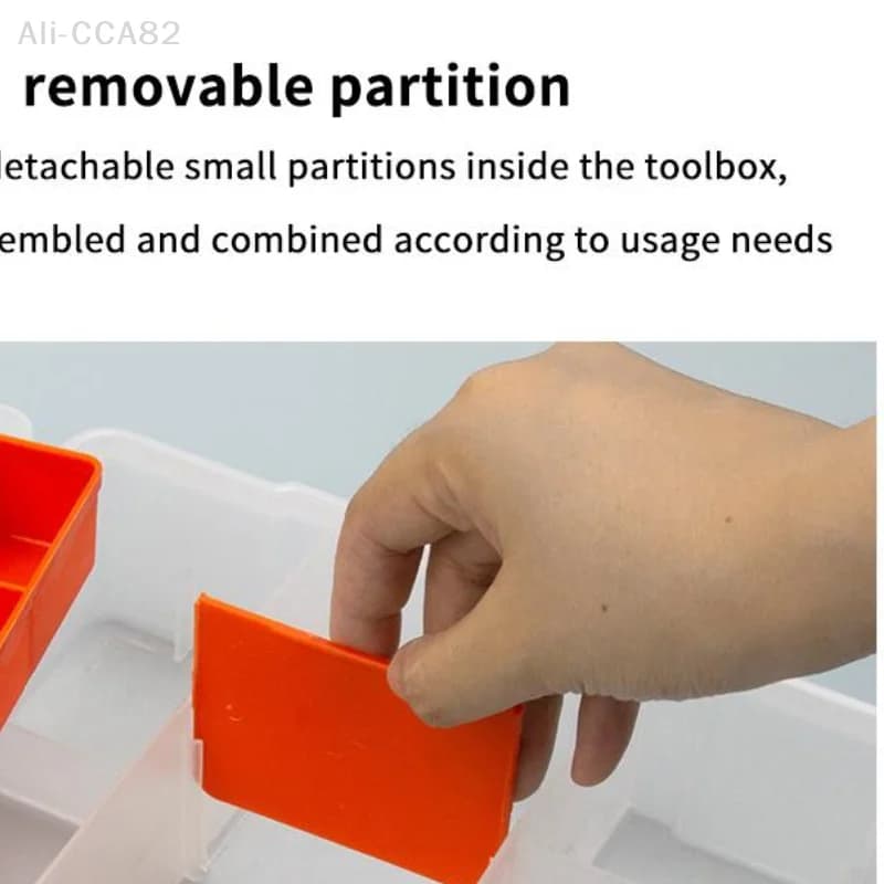 SHIDWJ Cassetta Portautensili Portatile Multi-Griglia in Plastica, Contenitore Combinato per Viti e Componenti Metallici, Scatola per Attrezzi e Cacciaviti