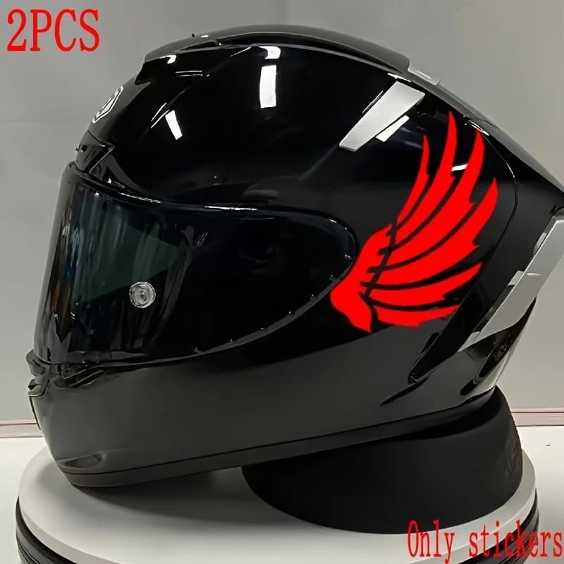 Adesivi in Vinile Impermeabili a Forma di Ala, 2 Pezzi, Decorazioni Fai-da-Te per Moto, Casco, Specchietto Retrovisore Auto
