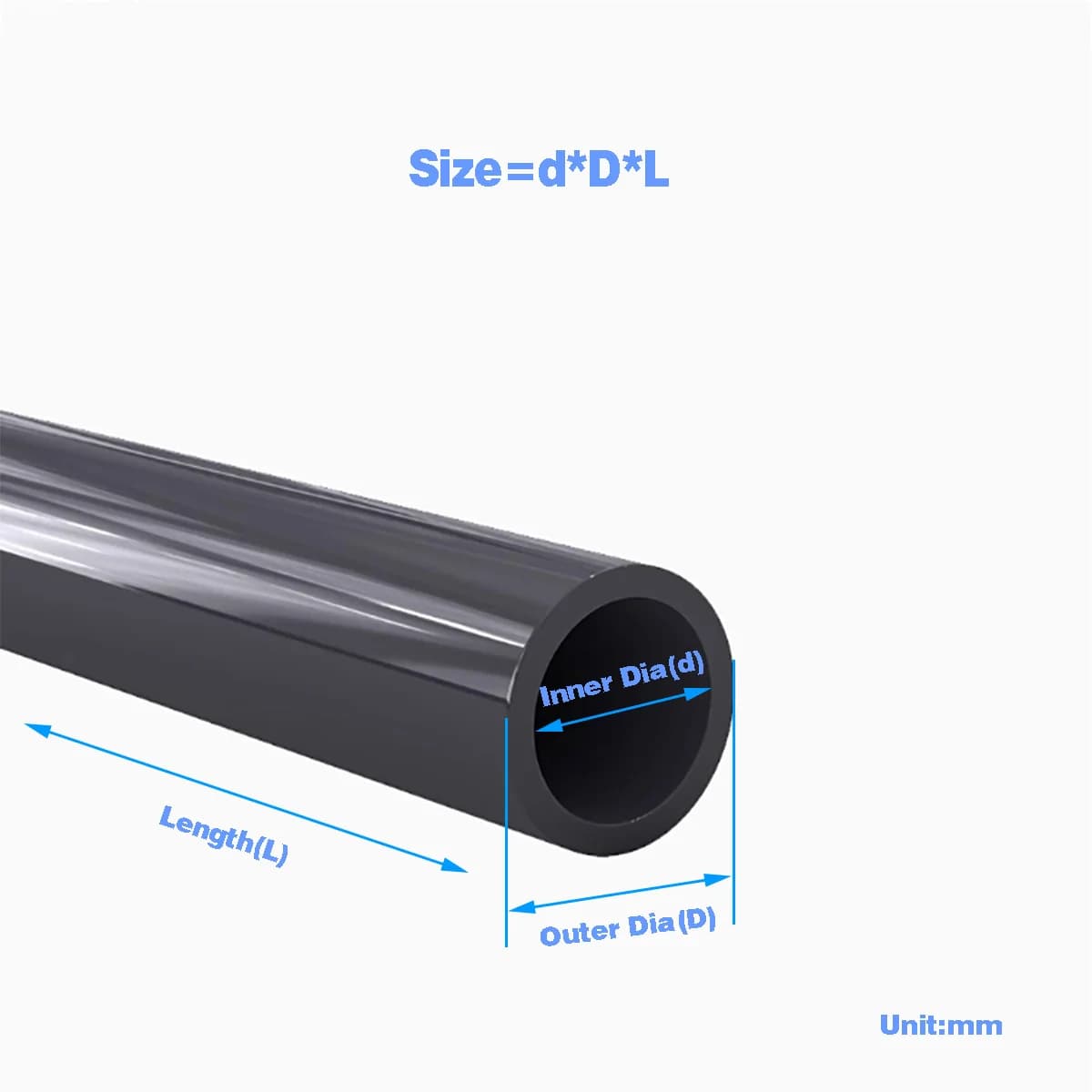 Plastic pipe black PVC cable / aquarium pipe Aquarius Garden Irrigation accessories External diameter 5-20mm