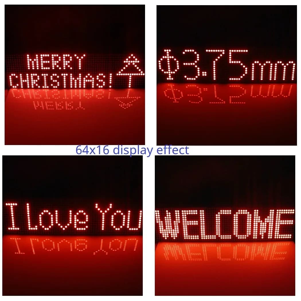 64x16 point matrix LED display screen for Arduino UNO MEGA NANO MICRO with sample code Christmas Valentine's Gift