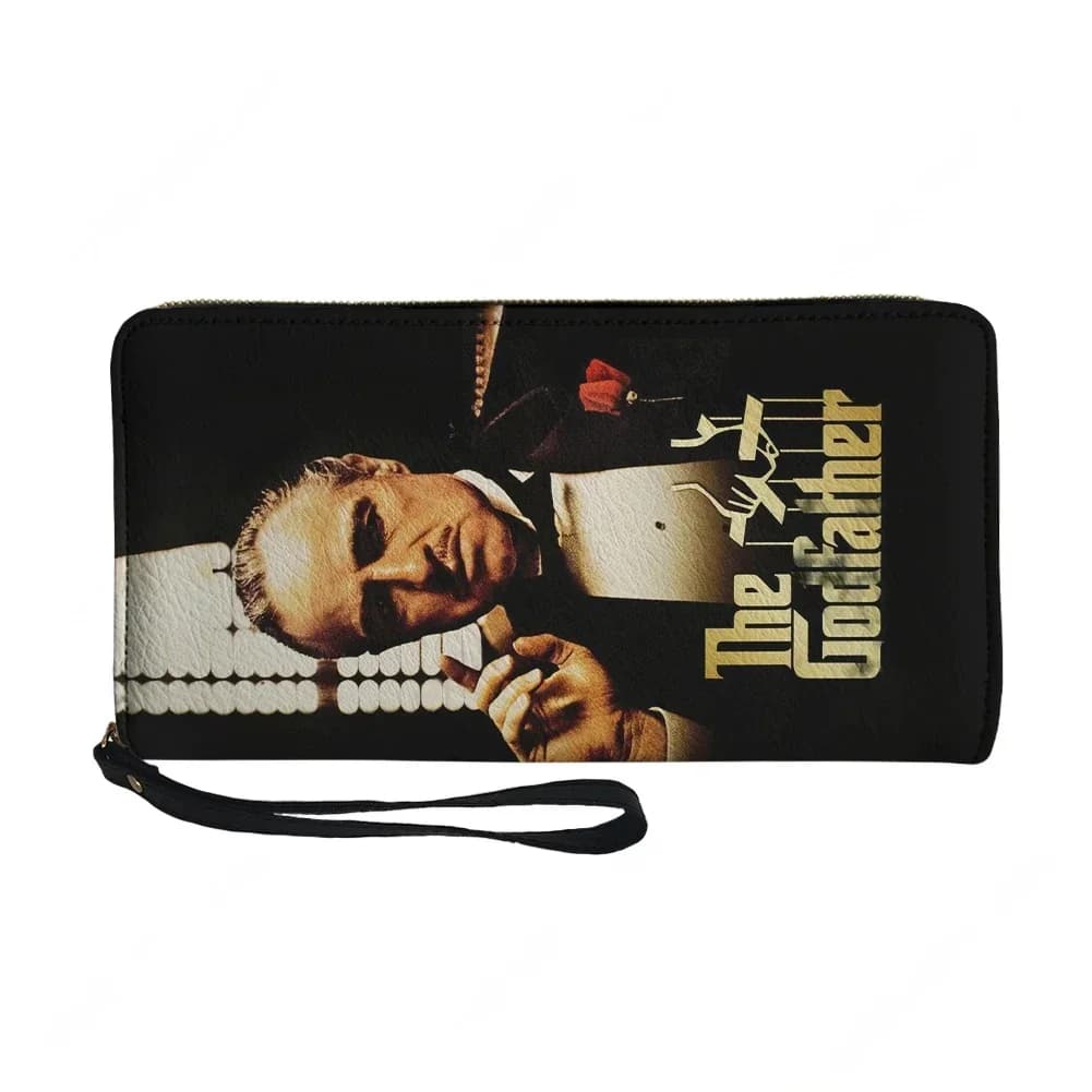 The Godfather Movie Custom Wallet Purse Mens Womens Zipper Long Wallets Double Print Portable Wallet Gift Bag