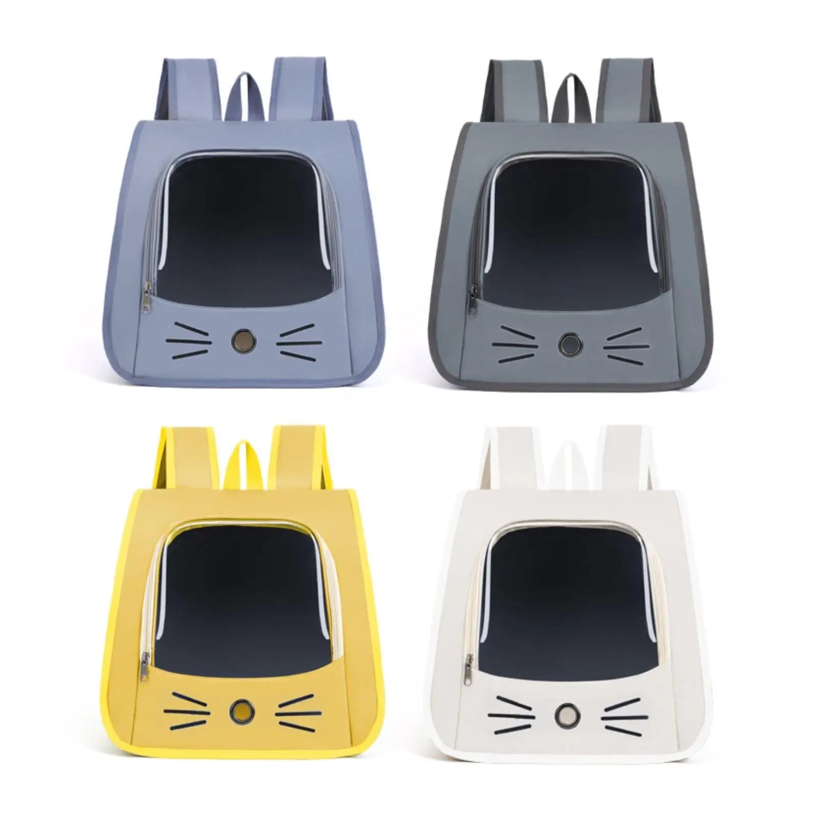 Polyester Pet Carrier Backpack Ergonomic Breathable Cat Bag for Travel Hiking Daily Commute Adventure