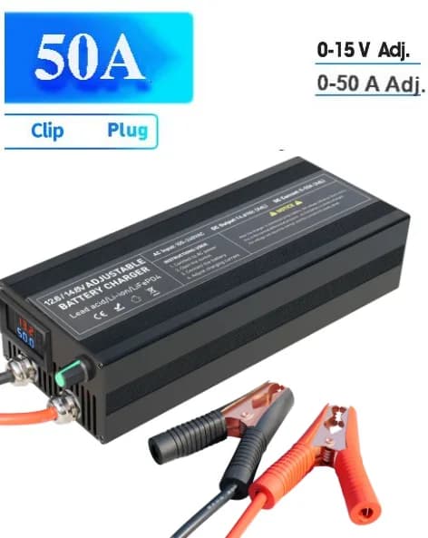 12V 100A Car LiFePO4 Battery Charger 60a 80A forLithium Batteries12.6V/14.6V 40a 50a Car Fast Charge High Power Adapte Display