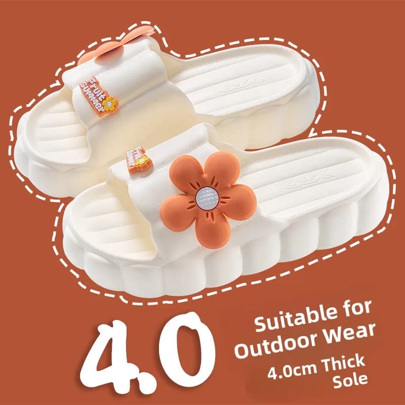 Women's Thick Bottom Slippers Indoor Home Bathroom Anti-slip EVA Outdoor Summer Sandals Comfortable Sensation Slip-resistant
