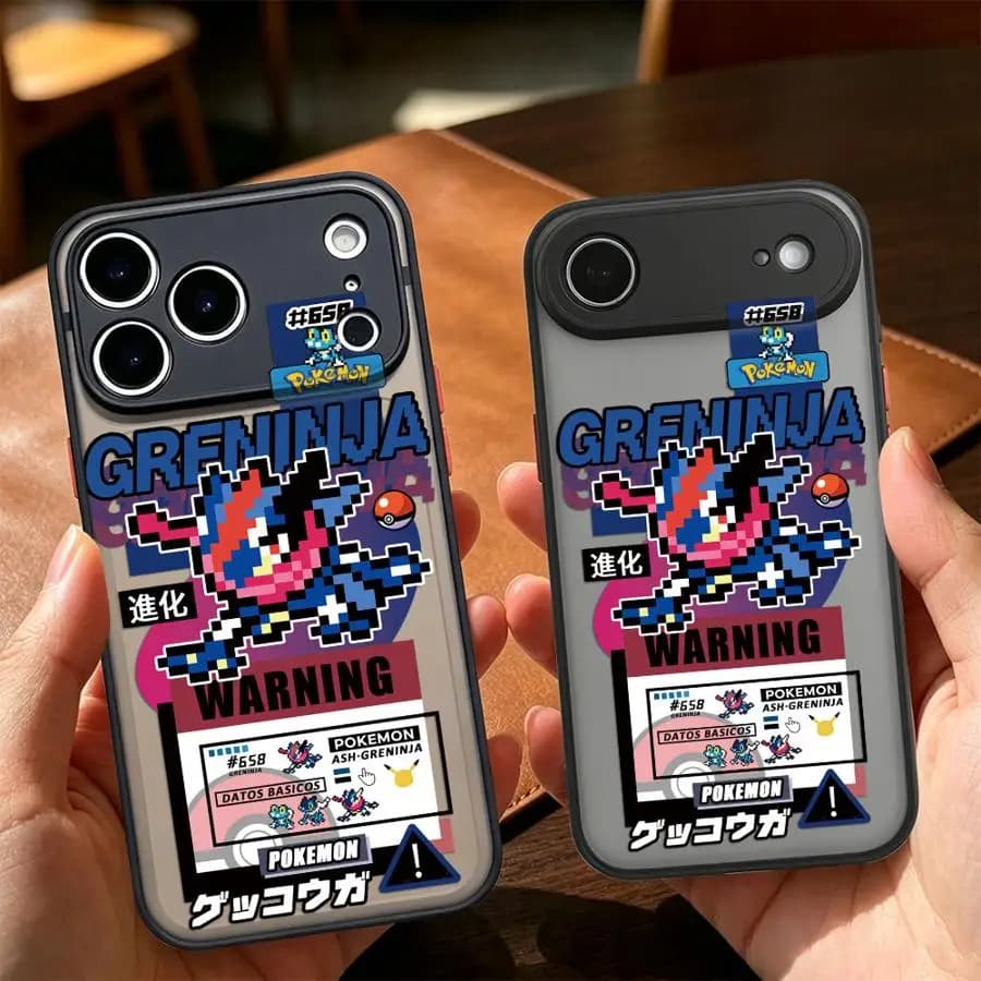 Pokemons Greninja Funda Back Phone Cover Case for iPhone 17 Pro Max 16 Plus Air 7 8 SE 15 11 14 12 13 Mini 17e XS XR