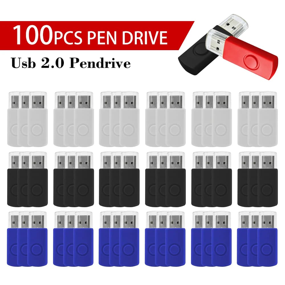 100 Pezzi/Lotto Chiavetta USB 2.0 Originale 64GB Regalo per Fotografia di Matrimonio 32GB Pen Drive Colorata 16GB 8GB 4GB Logo Personalizzato Gratuito