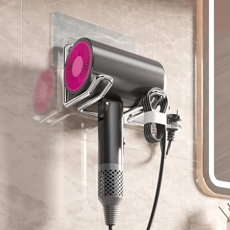 Supporto da parete BOLTIFY per piastra e asciugacapelli, organizer portaoggetti, mensola, accessori bagno
