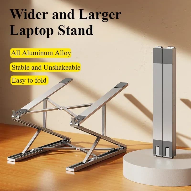 Oatsbasf Supporto per laptop pieghevole in lega di alluminio 7 + 8 marce Supporto per tablet portatile stabile regolabile Supporto per computer portatile