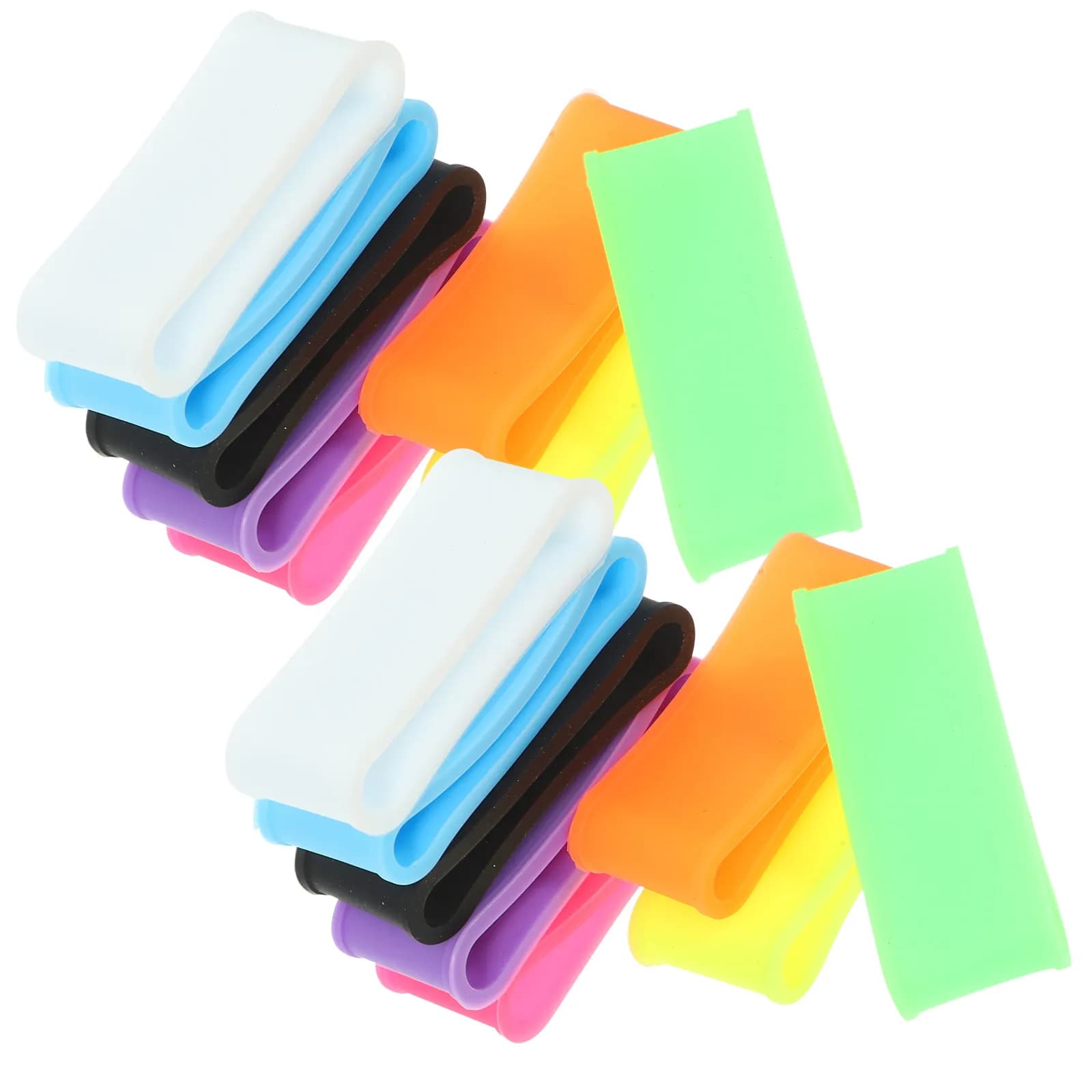 16 Pezzi Anelli in Silicone Resistenti all'Usura per Impugnatura Racchetta, Comodi Anelli Protettivi Elastici per Tennis, Badminton e Pesca