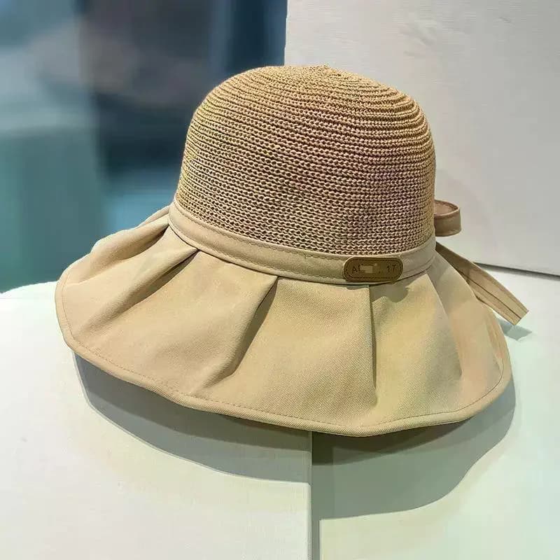 Cappelli Estivi da Donna con Protezione UV, Morbidi e Pieghevoli, in Paglia Intrecciata, a Tesa Larga, per Esterni e Spiaggia, Stile Panama, Cappelli Parasole