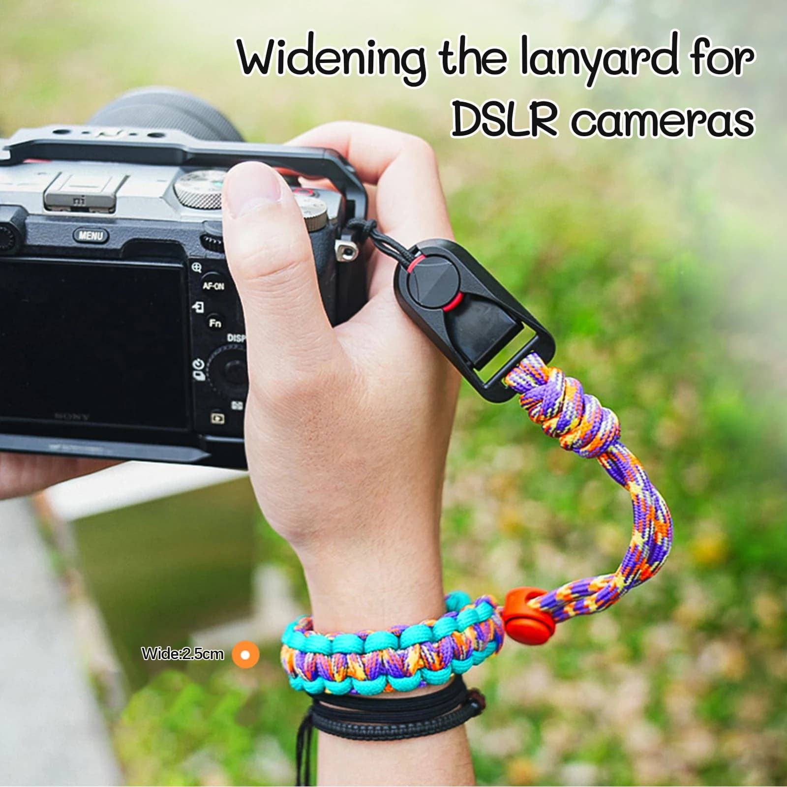 New update wrist strap for camera anti-swimming fast, nylon braided wrist strap for DSLR Mirrorless camera, Tr exterior