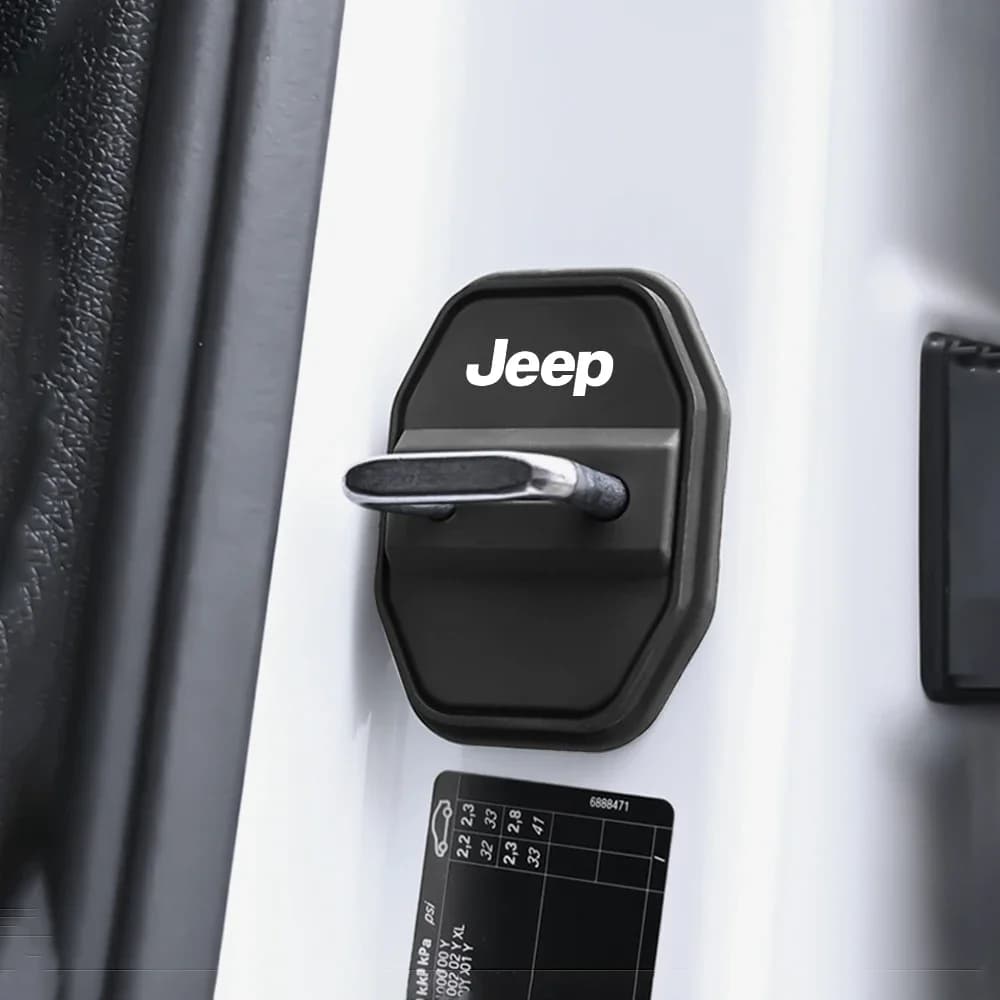 Silicone Door Lock Stopper Cover Protector Accessories for Jeep Renegade Wrangler Grand Cherokee Avenger Compass