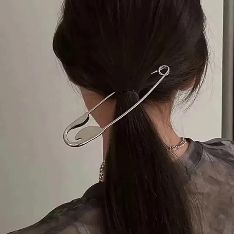 Fermaglio per capelli grande e semplice da donna, fibbia per jeans, fermaglio per abiti, fermaglio per vita, spilla per regolare la vita, gioielli