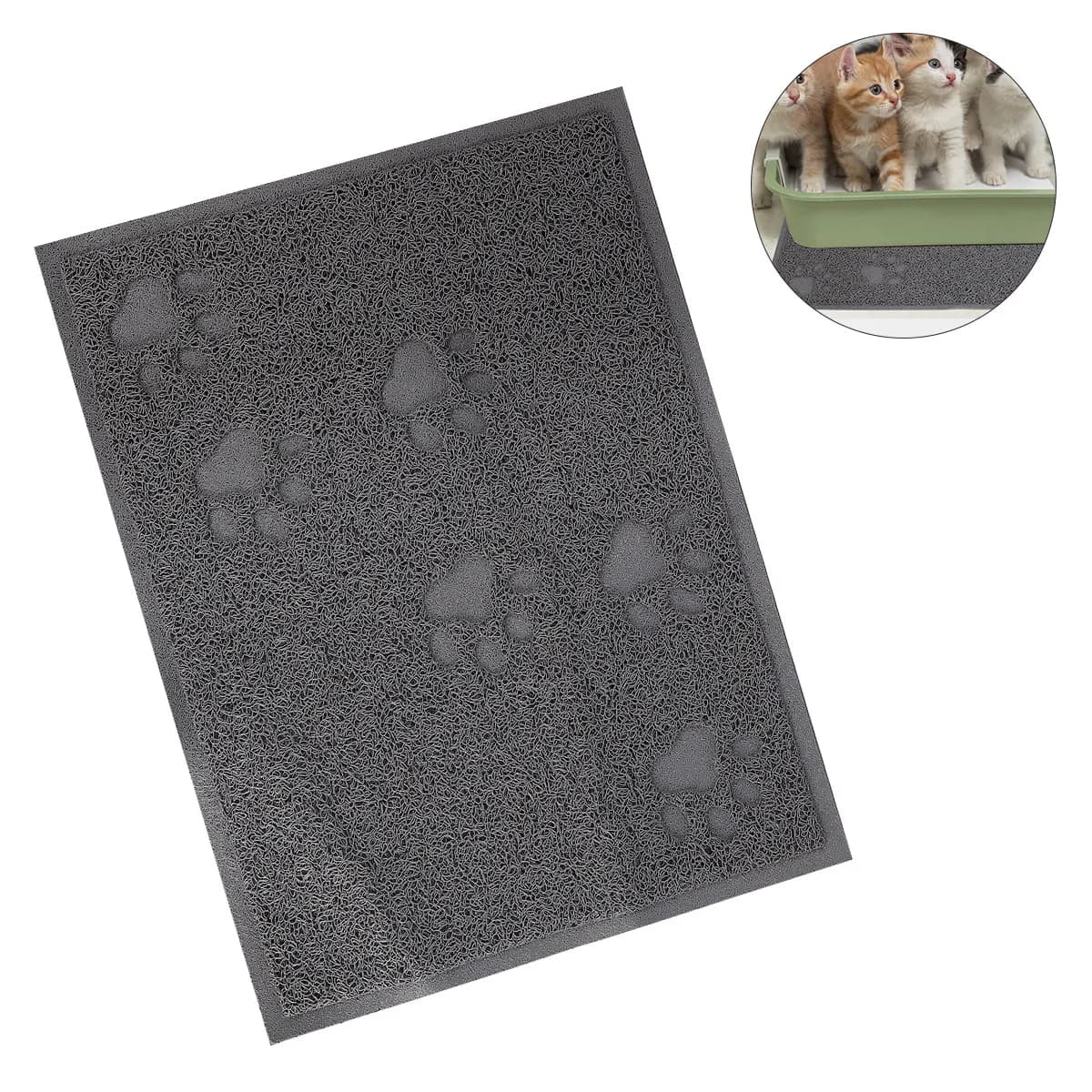 Tappetino per Lettiera Gatti Impermeabile, Resistente all'Usura e ai Graffi, Cuscino per Affilatura Artigli, Protezione Pavimento Antispruzzi
