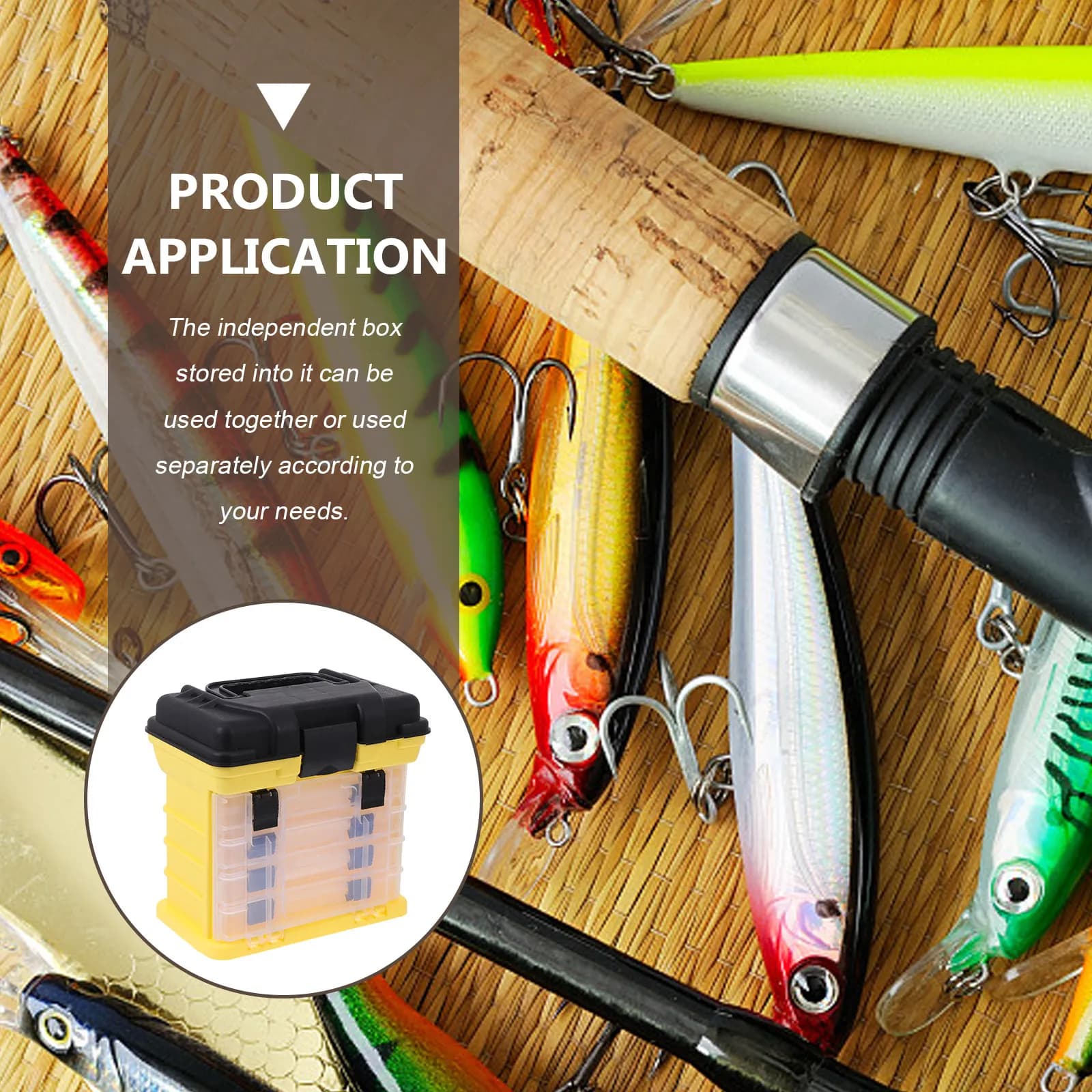 1Pcs 4-Layer Portable Fishing Tackle Box Large Capacity Bait Hook Lure Storage Case Environmentally Friendly Anti-Fall Wear